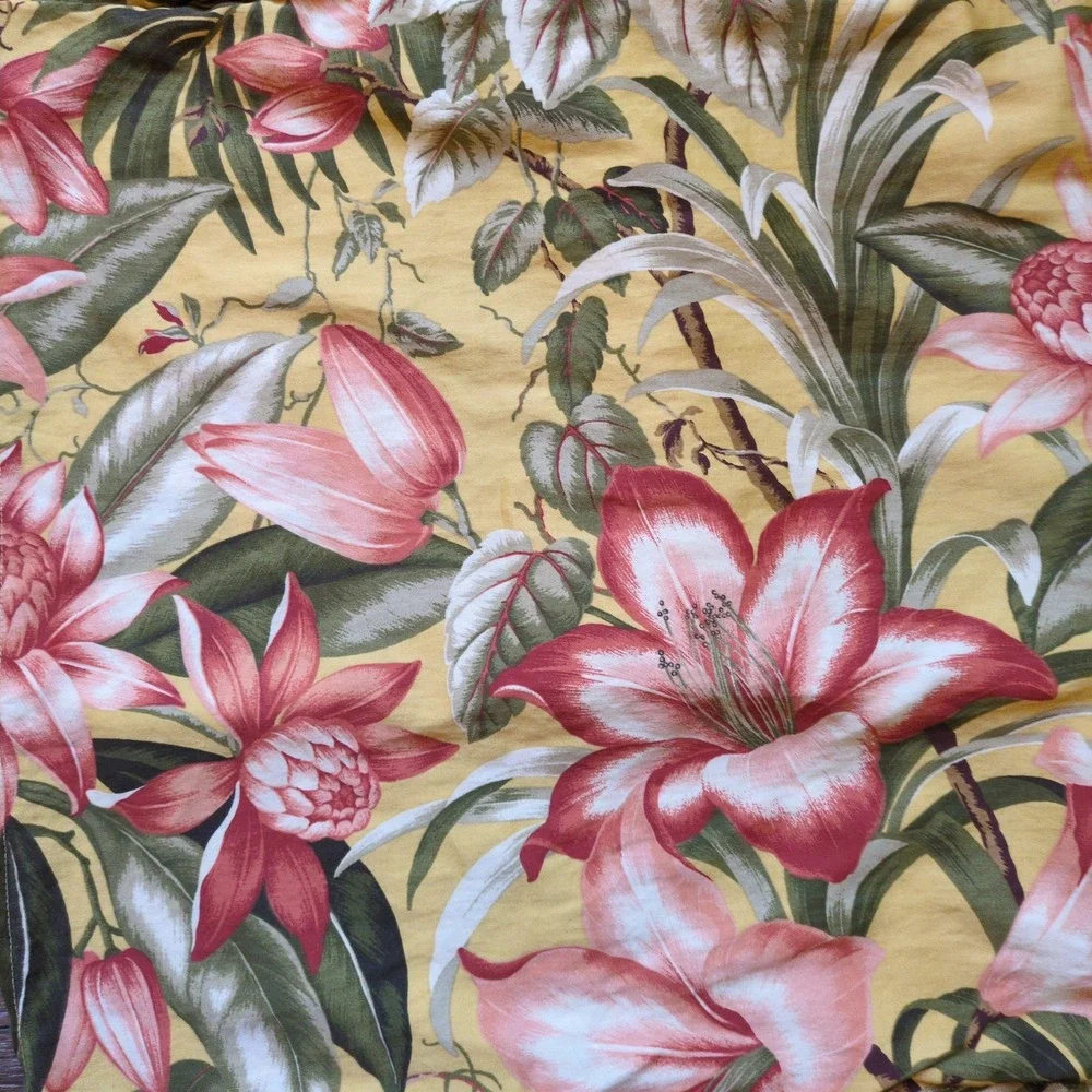 Tommy Bahama Home King Pillow Shams Pair (2)‎ - Yellow Pink Tropical Floral